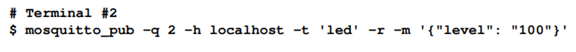 Now, open a second Terminal window and try the following, and the LED should turn on (be careful to...