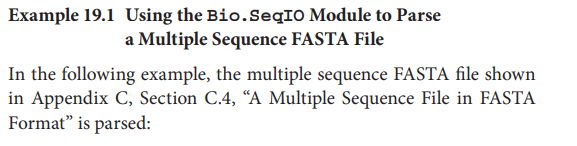 Try to convert the protein sequence FASTA formatted file of Example 19.1 (or a similar one) into...