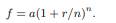 If an amount a is invested at interest rate r compounded n times per year, then the final value f at...-1