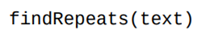 Write a function that locates words with any length from 2–10 that are repeated consecutively in the...-1