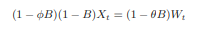 Derive a state space representation for the univariate ARIMA (1,1,1) model: when {Wt.}t is a N (0,...