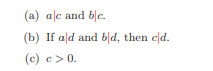 Let a ? 0 and b ? 0 be integers, and define the least common multiple c of a and b as follows: We...-1