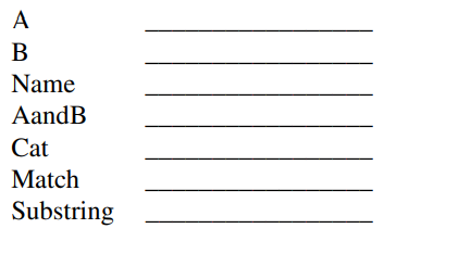 Look at the following program and determine the storage length of each of the variables:-2