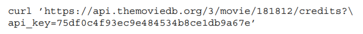 Understand Movie Credits API Just as before, we must begin by studying the API documentation. Figure...-2