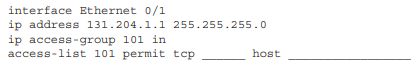 Write a packet filtering rule to allow users of 131.204.0.0/16 to use IMAP from outside to read...