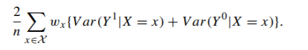 Referring to Q2 for wx being the weights used to adjust for stratification or blocking (along x ? X...