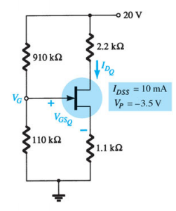 For the network of Fig. 7.85 , determine: a. G . b. DQ and GSQ . c. D and S . d. DSQ . 1 answer...-7