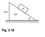 A block of mass m is held motionless on a frictionless plane of mass M and angle of inclination ?...