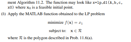 (a) By modifying the MATLAB function obtained in Prob. 11.3(a), imple--1