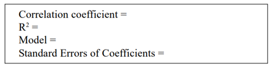 Determine a model of the cost of stay in hospital (cost) which is dependent on the duration of stay...