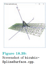 Run bicubicSplineSurface.cpp, which draws a spline surface approximation to a 15 × 10 array of...