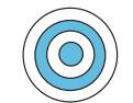 Using a for statement and the Graphics method fillOval, draw a target such as the following one: The...