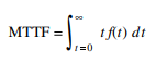 The mean time to failure, MTTF, is defined as the mean (expected value, first moment) of the time to...-1