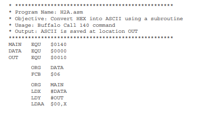 Identify BUFFALO utility subroutines from the program given here. What function does each of these...-2