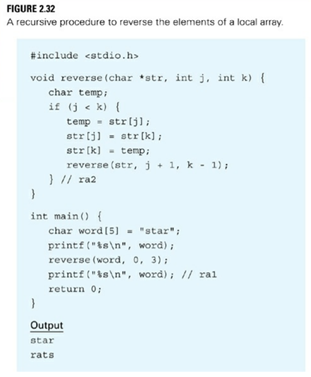 Translate to Pep/9 assembly language the C program from Figure 2.32 that reverses the elements of a...-1