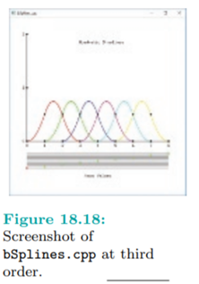 Run again bSplines.cpp and select the quadratic B-splines over the knot vector Figure 18.18 is a...-2