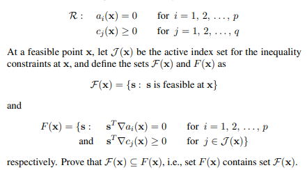 Consider the feasible region R defined by