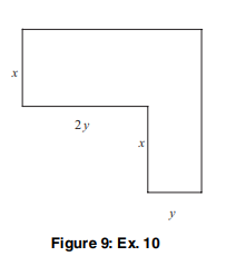 A rancher has divided a plot of ground into an L shaped region. The larger section to serve as a...