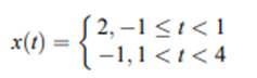 (a) Starting at t = 0, sketch x(t) over three periods, where one period is given by (b) Manually,...-1