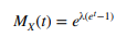 A random variable X has the Poisson distribution a. Show that the moment-generating function is b....-2