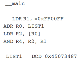 Write a program to convert the following HLL language to ARM instructions. What are the contents of...-2