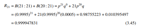 Consider the effect of common mode failures on the computation of Eq. (3.45). How large would the...