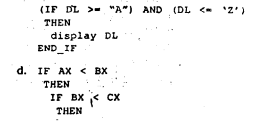 Write assembJy code for cach of the following decision structures. c. - Suppose DL contains the...-2