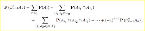 The inclusion-exclusion formula. Show the following generalizations of the formula (a) Let A , B ,...-3