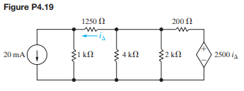 a) Use the node-voltage method to find the total power developed in the circuit in Fig. P4.19. b)...