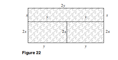 A barnyard is to be fenced is as indicated in Figure 21. If 3600 feet of fencing is to be used in...-2