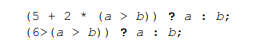 Given the values a = 3 and b = 4, write a program to evaluate the following two conditional...