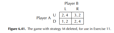 In the text we discussed dominant strategies and noted that if a player has a dominant strategy we...-2