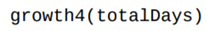 Write a function that simulates a population that increases by 110% every day. Assume that the...-2