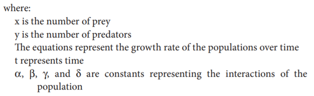 Population Dynamics Model One of the intensively studied populations of predators and prey is the...-2