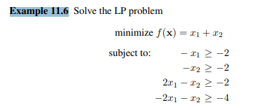 (a) Develop a MATLAB function that would implement Algorithm 11.1 without requiring a feasible...-2