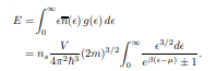 The relation between the energy and equation of state for an ideal gas The mean energy E is given by