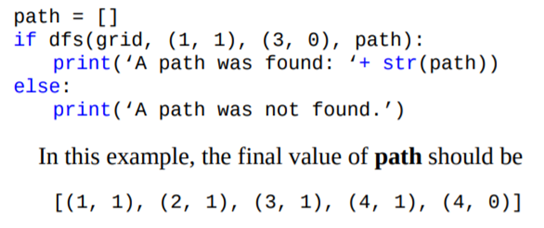 Write a new version of the depth-first search function in which the parameter path contains the...-2