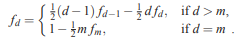 Under the assumption that f (t) d tends to the value fd (i.e., limt?8 f (t) d = fd), for each d,...