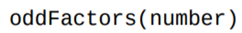 Write a function that returns a list of all of the odd factors of the given number. For example,...-1