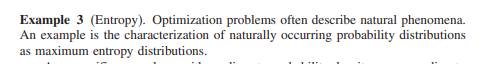 Find an explicit formula for the dual function for the entropy problem (Example 3, Section 11.4).