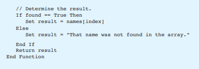 What is the error in the following pseudocode?-2