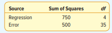 A multiple regression analysis yields the following partial results a. What is the total sample...