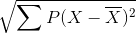 P(X - X)2