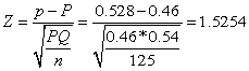 p-P 0.528-0.46 PQ 0.463*0.54 1 . 52 54 125