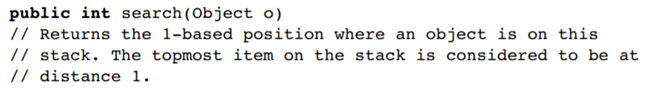 Recall the search method from the JCF class Stack: a. Add this method to the StackListBased...