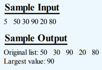 Write a function that recursively finds the largest integer between list[0] and list[n]. Assume at...-2