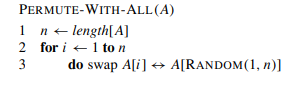 Professor Kelp decides to write a procedure that will produce at random any permutation besides the...-2