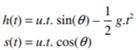 The height h(t) and horizontal distance s(t) traveled by a ball thrown at an angle q, with initial...-1