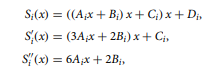 Write Python and C/C++ programs using the routine Spline to interpolate a set of n = 6 equally...