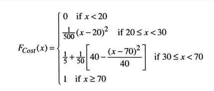 Show that fcUst(x) in exercise 6 is the derivative of the cumulative istribution function Fcust(x),...